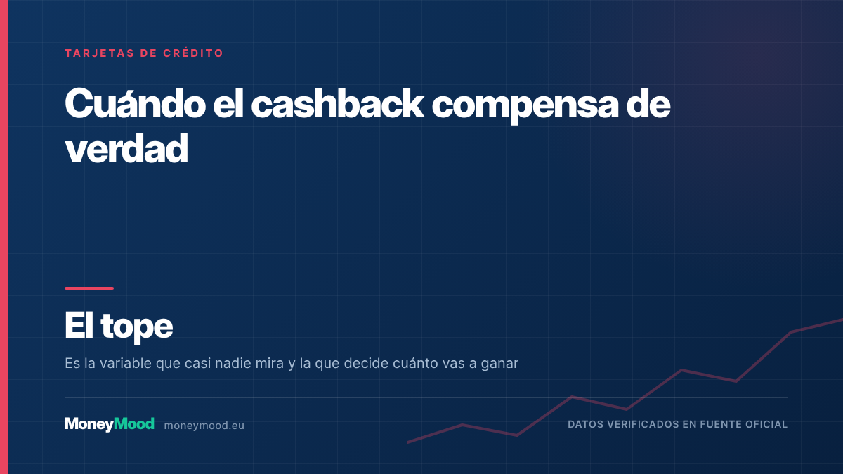 Cuándo el cashback compensa de verdad — El tope. Es la variable que casi nadie mira y la que decide cuánto vas a ganar