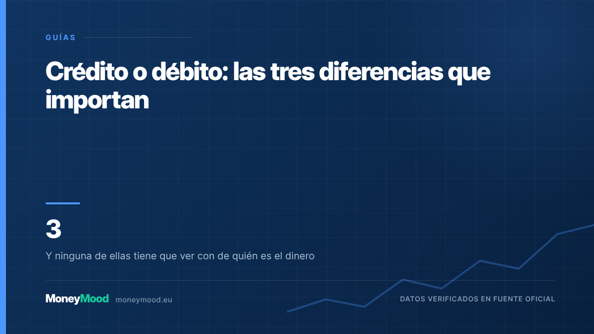Crédito o débito: las tres diferencias que importan — 3. Y ninguna de ellas tiene que ver con de quién es el dinero